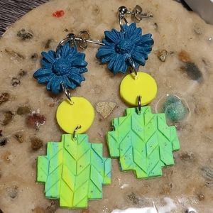 Floral Clay Earrings